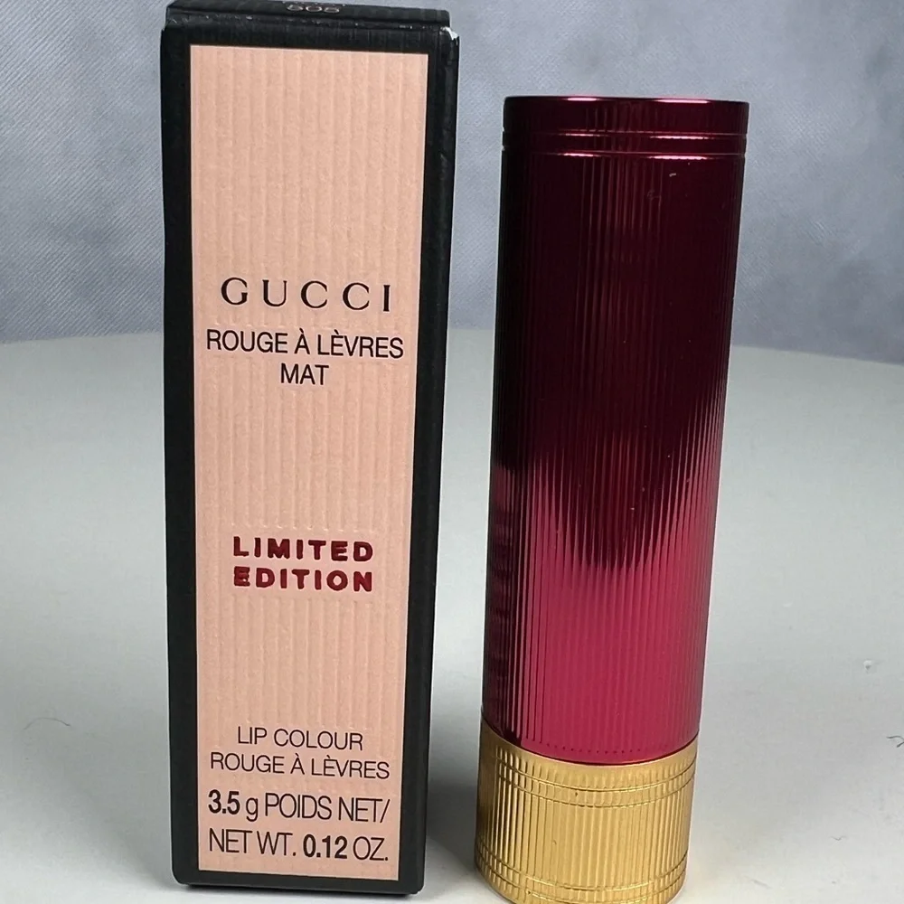 NIB Gucci Limited Edition Lipstick Rouge Lévres Velvet Matte Lipstick Janet Rust